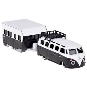 Žaislinis visureigis su priekaba Maisto Volkswagen Samba ZA5959, 1:64, balta sp./juoda sp.