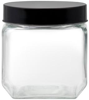 Kuivaine konteiner Domotti Milos, 0.9 l, läbipaistev v./must v.