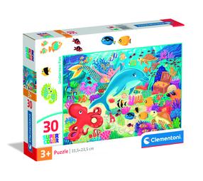Dėlionė Clementoni Super Color Undersea Fun 20837, 33.5 cm x 23.5 cm, 30 vnt.