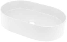 Vannitoa kraanikauss Deante Silia, graniit, 55 cm x 35 cm x 12.5 cm, valge v.