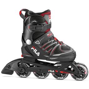 Роликовые коньки Fila X-One 010618140, черный цв./красный цв., 32-35