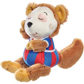 Pliušinis žaislas Schmidt Bobo Sleeping, mėlyna sp./ruda sp./raudona sp., 38 cm
