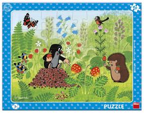 Dėlionė Dino The Mole on a Strawberry 32229D, 31 cm x 23 cm, 40 vnt., įvairių spalvų