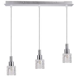 Светильник потолочный Candellux Lighting Rubik, G9, 3 x 40 Вт, прозрачный цв. / хромовый цв.