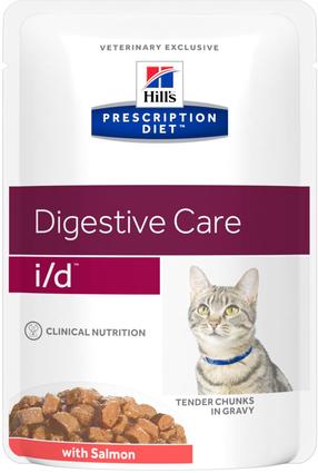 Влажный корм для кошек Hill's Prescription Diet Digestive Care i/d Chicken Salmon, рыба, 0.085 кг x 12 шт.