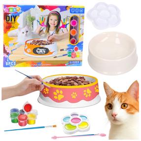 Piešimo rinkinys Lean Toys DIY Cats Food Basin, įvairių spalvų