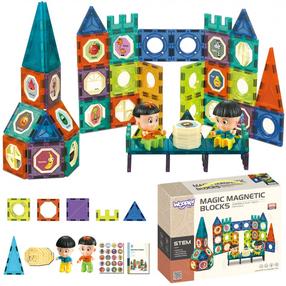 Магнитный конструктор Woopie Learning & Play Castle, 98 шт., многоцветный