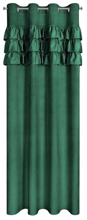 Nakts aizkari SAMI, tumši zaļa krās., 140 cm x 250 cm
