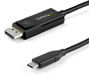 Adapteris StarTech USB-C to DisplayPort 1.4 CDP2DP141MBD USB-C, DisplayPort 1.4, 1 m, melna krās.