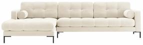 Kampinė sofa Cosmopolitan Design Bali Bluvel 22, šviesiai smėlinė, kairinė, 185 x 293 cm x 75 cm