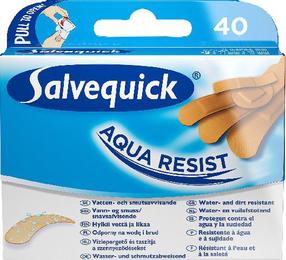 Пластырь Salvequick Aqua Resist, 40 шт., коричневатый цв.