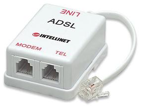 Adapteris Intellinet 201124 ADSL, 57 x 23 mm, balta sp.