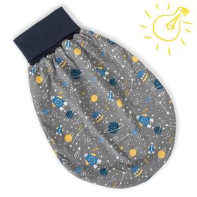 Тонкий спальный мешок для младенца Ceba Baby Candy Andy Cosmo, синий цв./серый цв., 60 см x 42 см