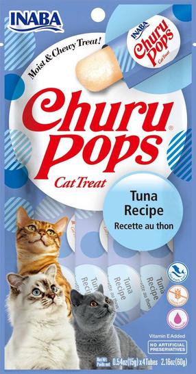 Skanėstas katėms Inaba Churu Pops Tuna, tunas, 0.014 kg, 4 vnt.
