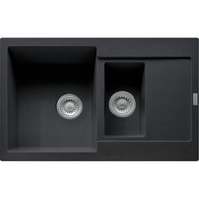 Virtuves izlietne Franke Maris MRG 651 - 78, akmens masa, 78 cm x 50 cm x 19 cm, onyx krās.
