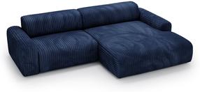 Kampinė sofa Polak Meble Passion, tamsiai mėlyna sp., dešininė, 285 x 178 cm x 70 cm