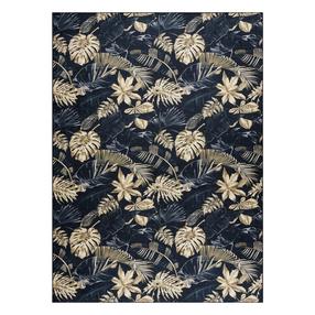 Ковер комнатные Hakano Arlen Leaves, золотой цв./черный цв., 150 см x 80 см