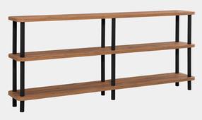 Напольная полка Kalune Design Zen 688DRA1212, коричневый цв./черный цв., 74.9 см x 180 см x 35 см