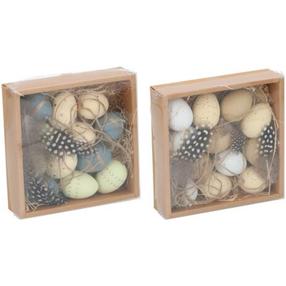 Dekoratīvais kompozīcijas rīks Easter Eggs, brūna krās., 12 gab.