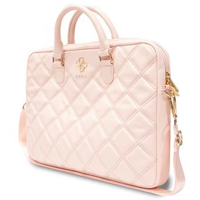 Nešiojamų kompiuterių krepšys Guess Quilted 4G, rožinė, 15-16"