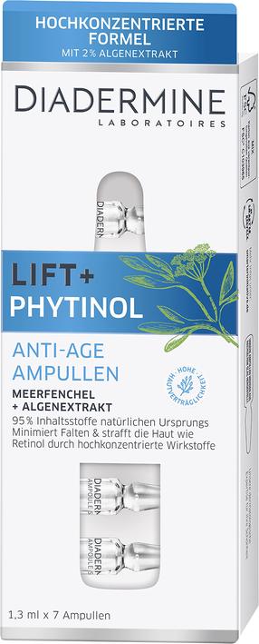Ампулы для ухода за лицом, набор Diadermine Lift+ Phytoretinol Anti-Age, 9.1 мл, 7 шт.