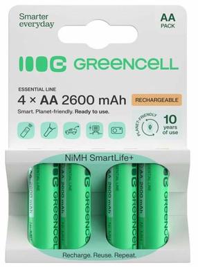 Įkraunamas elementas Green Cell GR01, AA, 2.6 mAh, 4 vnt.
