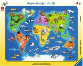 Пазл Ravensburger Animals of the World 066414, 32.5 см x 24.5 см, 30 шт., многоцветный