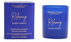 Svece, aromātiskā Revolution Skincare Overnight Relaxing, 1 - 40 h, 200 g, zila krās.