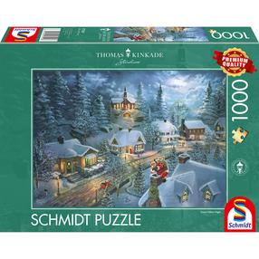 Пазл Schmidt Thomas Kinkade Studios Santas Silent Night, 49.3 см x 69.3 см, 1000 шт., многоцветный