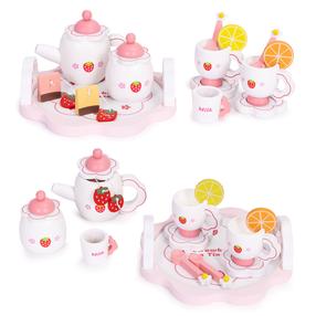 Игрушечный чайный сервиз, набор посуды EcoToys, белый цв.