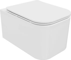 WC-pott, seinapealne Mexen Elis Rimless Slim, kaanega, 345 mm x 520 mm