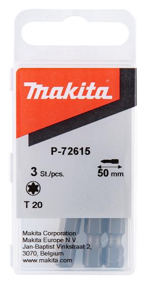 Kruvikeeraja otsikute komplekt Makita P-72615, T20, 50 mm