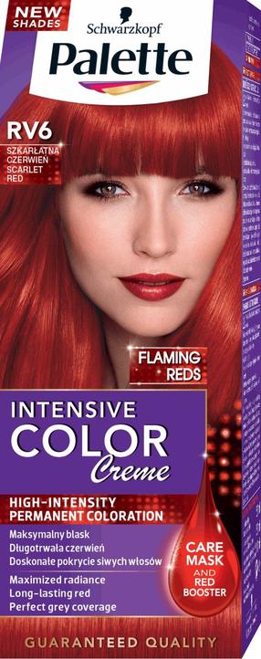 Matu krāsa Schwarzkopf Palette, scarlet red krās., Scarlet Red RV6