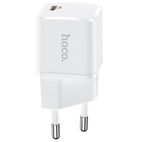 Telefona lādētājs Hoco N10 PD20W USB-C, balta krās., 20 W