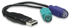 Адаптер Manhattan USB, PS/2 x 2, 0.15 м