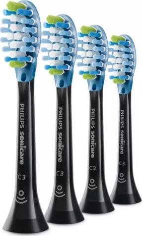 Elektrinio dantų šepetėlio galvutė Philips Sonicare HX9044/33, juoda sp., 4 vnt.