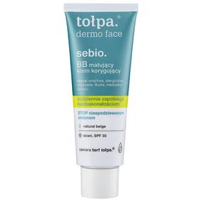 Dieninis veido kremas Tołpa Dermo Face Sebio BB Mattifying, 40.0 ml, SPF 30