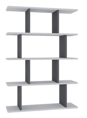Pastatoma lentyna Kalune Design Harmon 935CMN1131, balta sp./pilka sp., 127.4 cm x 25 cm x 90 cm