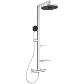Dušas komplekts ar termostata jaucējkrānu Ideal Standard Alu+ Silver Matt, sudraba krās.