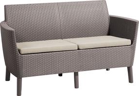 Lauko sofa Keter Salemo 2, smėlio ruda sp., 133 cm x 67 cm x 76 cm