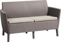 Lauko sofa Keter Salemo 2, smėlio ruda sp., 133 cm x 67 cm x 76 cm
