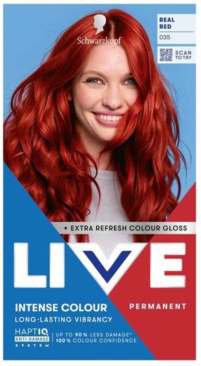 Matu krāsa Schwarzkopf Live, real red krās., 035