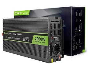 Преобразователь напряжения Green Cell Car Power Inverter, черный цв., 12 В, 2 - 4 кВт