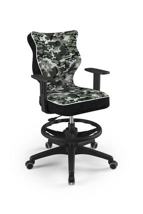 Vaikiška darbo kėdė Duo Storia 33, 64 x 64 x 102.5 cm, juoda sp./žalia sp./pilka sp.