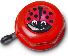 Велосипедный звонок RFR Junior Beetle BELL73, пластик/cталь, красный цв.