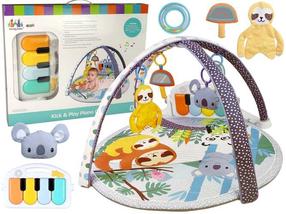 Aktivitāšu paklājiņš Lean Toys Klik & Play Piano Gym, 85 cm x 88 cm, daudzkrāsaina
