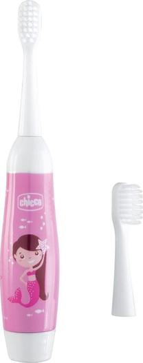 Elektrinis dantų šepetėlis Chicco Electric Toothbrush, balta sp./rožinė sp.