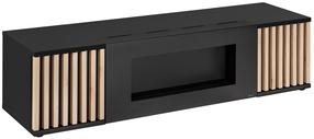 TV staliukas ASM Cameron, ruda sp./juoda sp., 45 cm x 160 cm x 42 cm