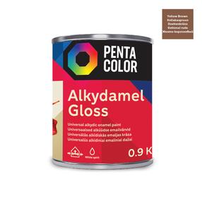 Emaliniai dažai, universalūs Pentacolor Alkydamel, blizgus, 0.9 kg, geltonai ruda sp.