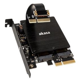 Сетевая карта Akasa Dual M.2 PCI-E RGB LED